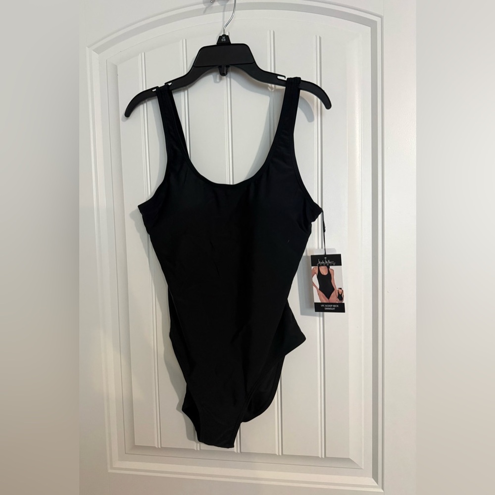 Nicole Miller 1 PC Scoop Neck Swimwear
